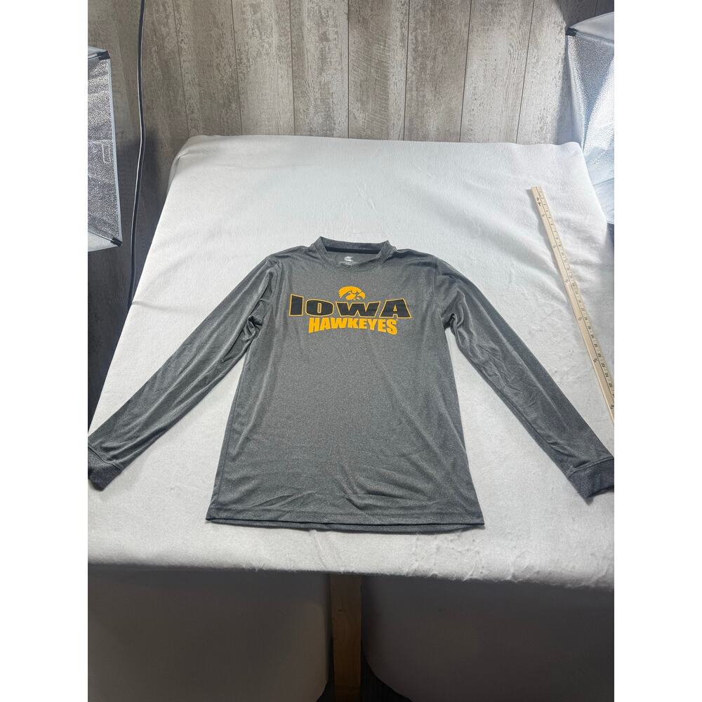 Men’s Iowa Hawkeyes Long Sleeve Performance Shirt Gray Athletic Tee